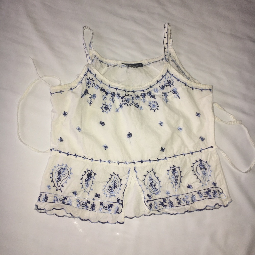 Y2K embroidered tank top
